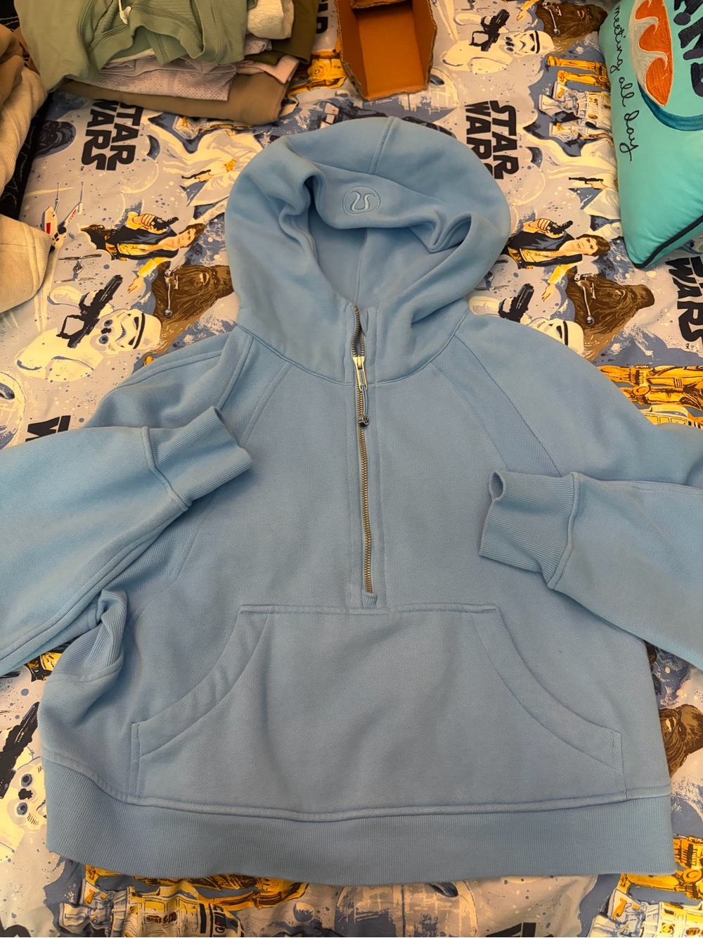 lululemon athletica Light Blue Half-Zip Hoodie
